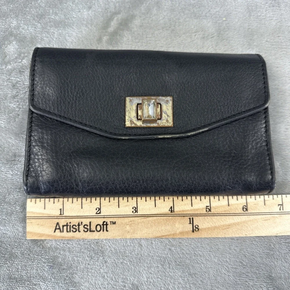 VTG Juicy Couture Wallet Black Leather